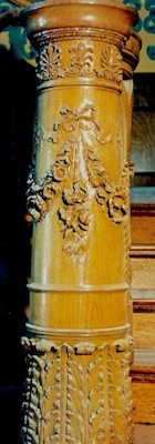 Agrell Architectural Carving: Hand carved newel post for Governor's Mansion, Utah.