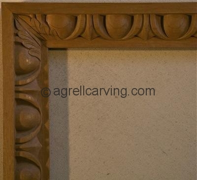 Agrell Architectural Carving: Example of a corner for Egg and Dart moulding