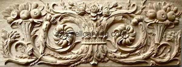 Agrell Architectural Carving: French hand carved panel copy of Versailles