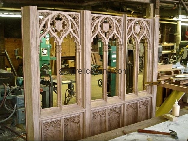 Agrell Architectural Carving: Wood carved gothic screen