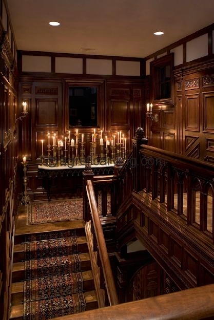 Agrell Architectural Carving: Maliard Manor: Gothic, Tudor, hand carved panels staircase