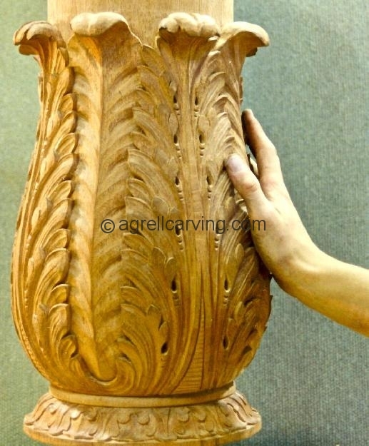 Agrell Architectural Carving: Hand carved column
