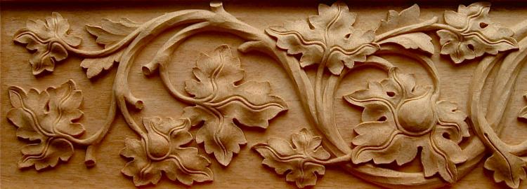 Agrell Carving: Hand carved panel Gothic Cuonrat of Ravensburg 1429.