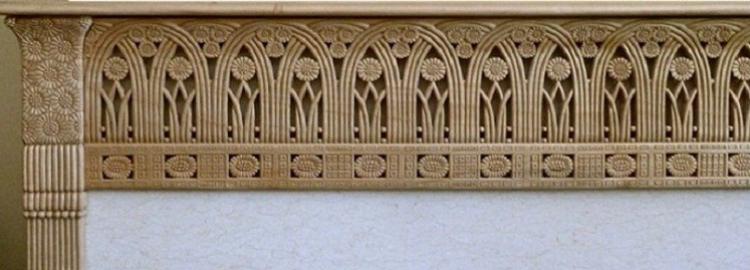 Agrell Carving: Armand-Albert Rateau inspired fire surround and frieze.