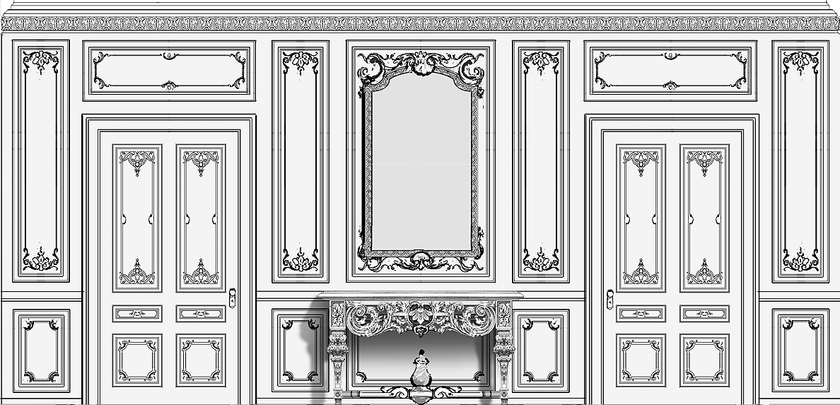 Agrell Architectural Carving French paneled room design example