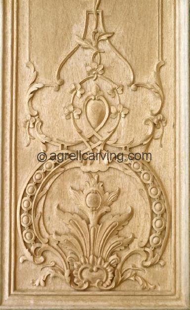 Agrell Architectural Carving: Hand carved wooden panel Louis XIV