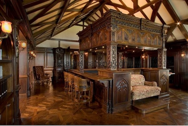 Agrell Architectural Carving: Maliard Manor: Gothic, Tudor, hand carved bar