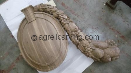 Agrell Architectural Carving: Hand carved swag with fruit